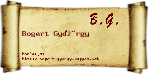 Bogert György névjegykártya